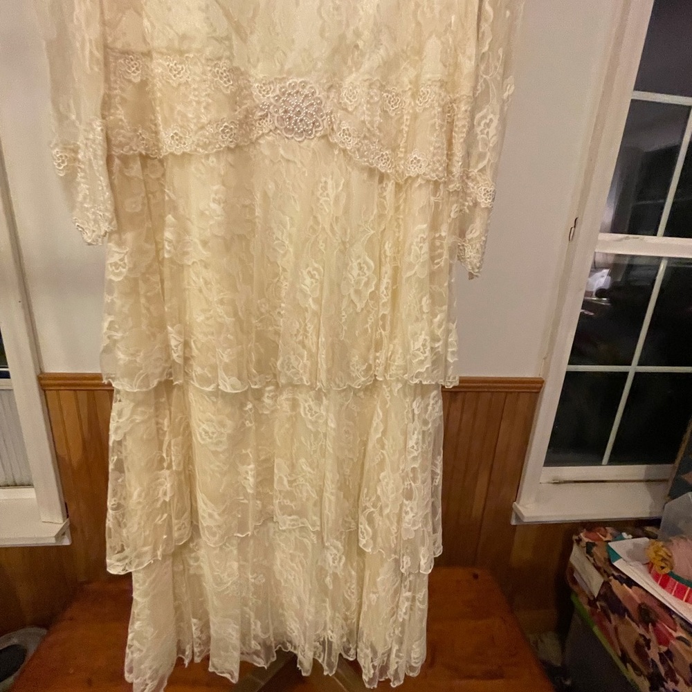 1930’s  Lace Wedding-dress, Downton Abby Style - Picture 4 of 16